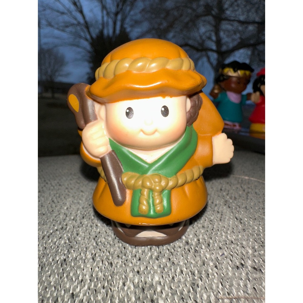 Fisher-Price Little People Shepherd Boy Nativity Figure Orange Green H1111 2006‎